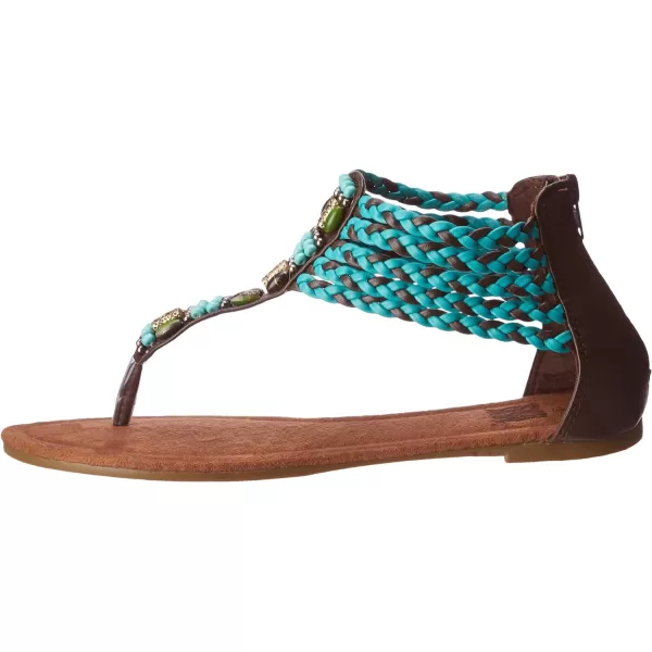 MUK LUKS Womens Sierra Braided Gladiator SandalTeal