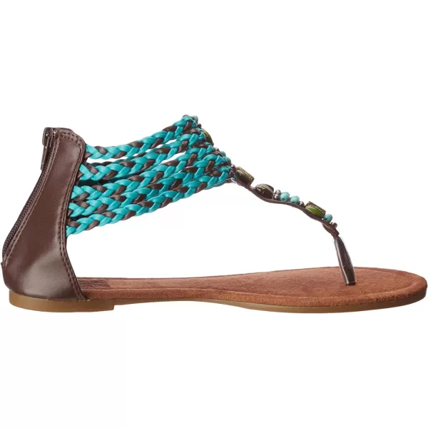 MUK LUKS Womens Sierra Braided Gladiator SandalTeal