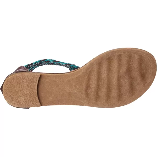 MUK LUKS Womens Sierra Braided Gladiator SandalTeal