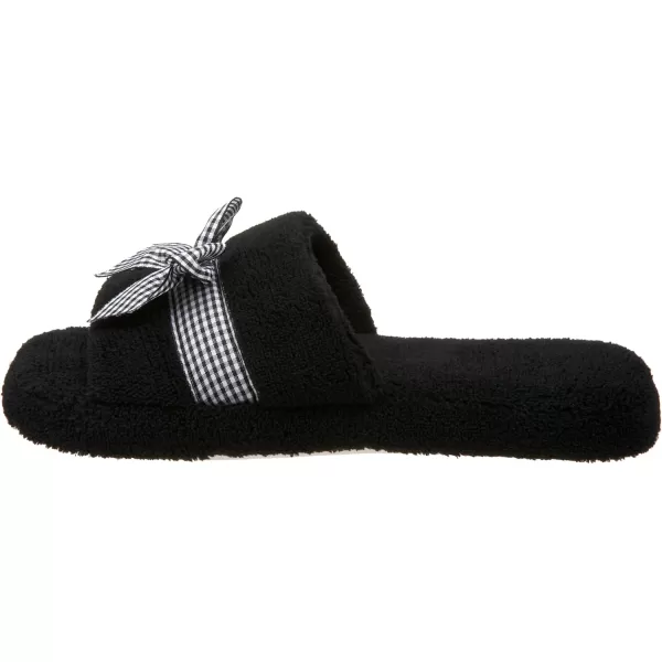 MUK LUKS Womens Soft Ones Micro Chenille OpenToe ScuffBlack