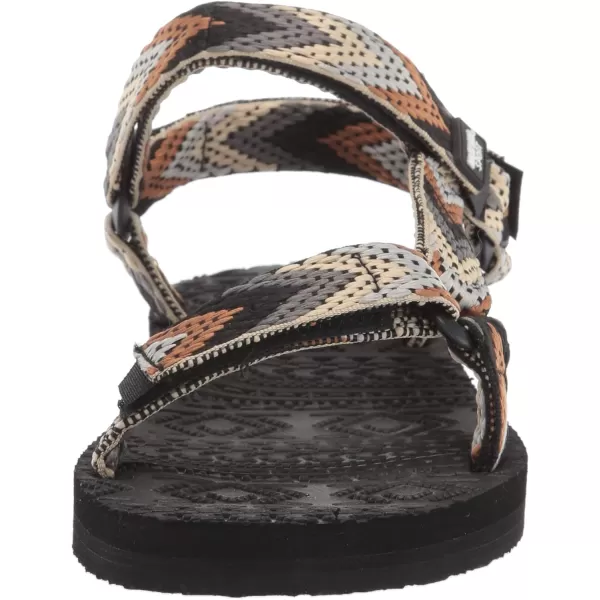 MUK LUKS Womens Strapy Style SandalTan Chevron