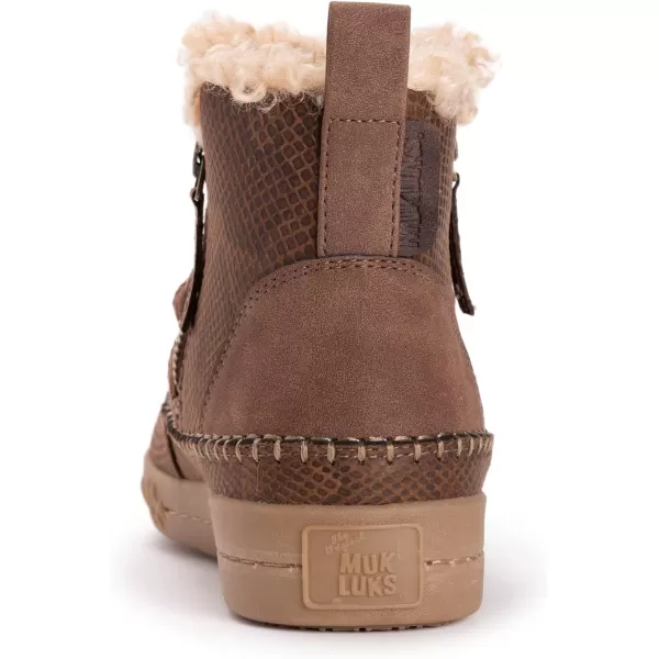 MUK LUKS Womens Street Richmond BootsBrown Snake