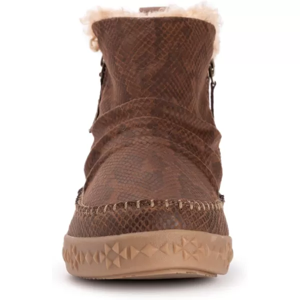 MUK LUKS Womens Street Richmond BootsBrown Snake