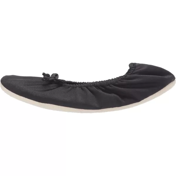 MUK LUKS Womens Stretch Satin Ballerina SlipperBlack