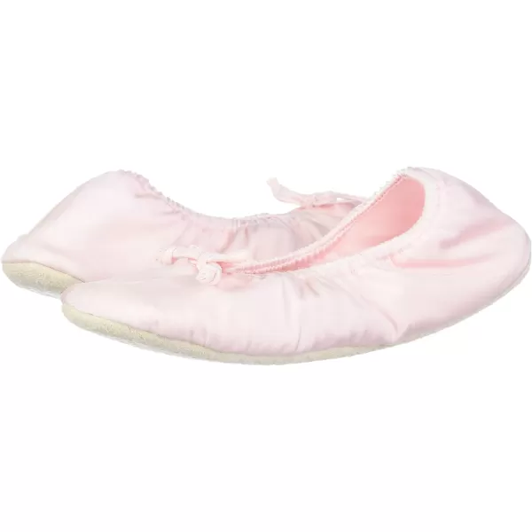 MUK LUKS Womens Stretch Satin Ballerina SlipperPink