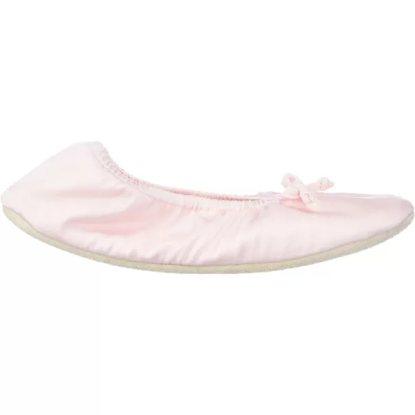 MUK LUKS Womens Stretch Satin Ballerina SlipperPink