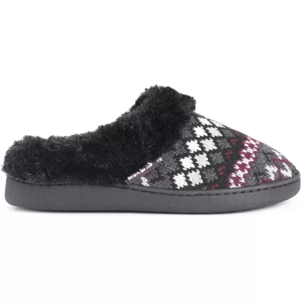 MUK LUKS Womens Suzanne Clog SlippersDark Grey