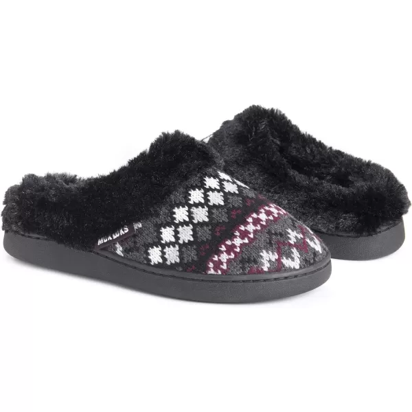 MUK LUKS Womens Suzanne Clog SlippersDark Grey