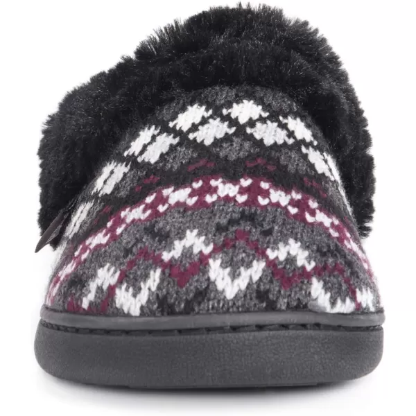 MUK LUKS Womens Suzanne Clog SlippersDark Grey