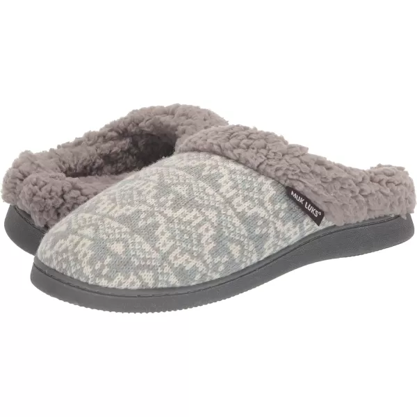 MUK LUKS Womens Suzanne Clog SlippersGreyCinder