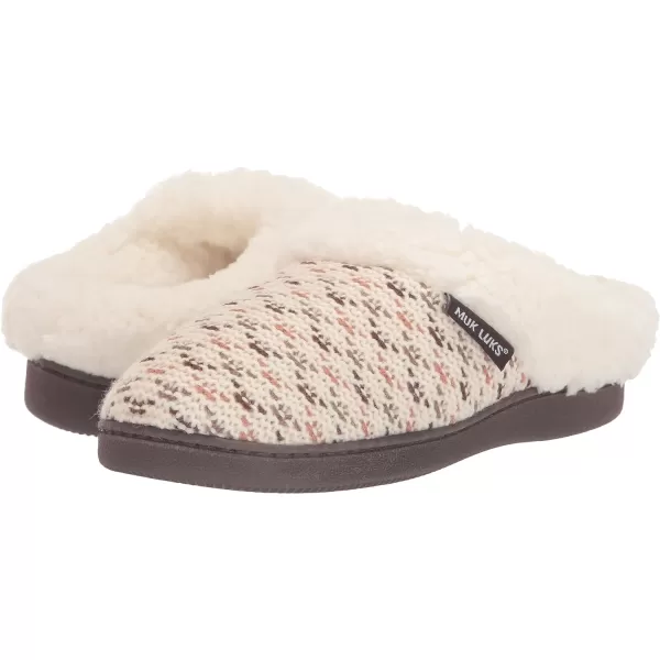 MUK LUKS Womens Suzanne Clog SlippersIvory Dash