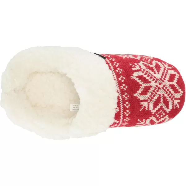 MUK LUKS Womens Suzanne Clog SlippersRed Snowflake