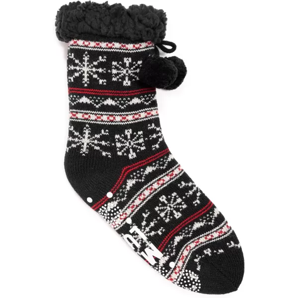 MUK LUKS Womens Tall Cabin Sox 1 Pair PackEbony Multi
