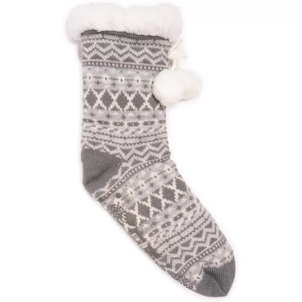 MUK LUKS Womens Tall Cabin Sox 1 Pair PackGreyscale