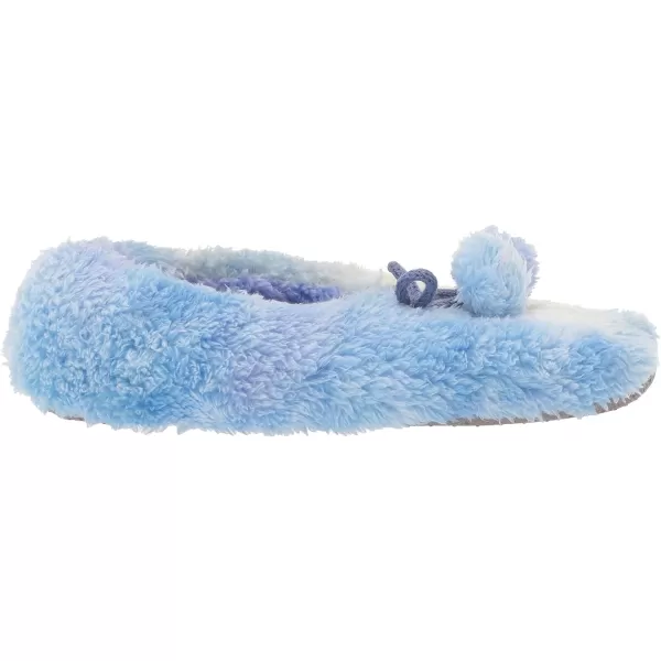 MUK LUKS Womens Tie Dye Ballerina Slipper SockPurpleBlue