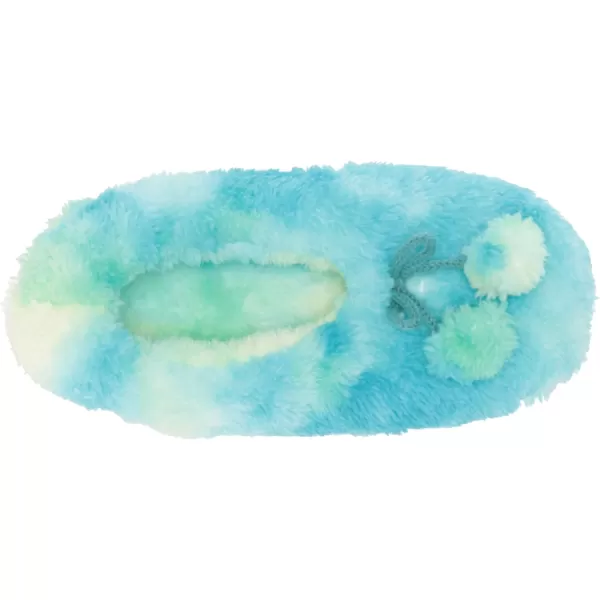 MUK LUKS Womens Tie Dye Ballerina Slipper SockTealGreen