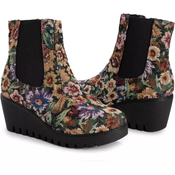 MUK LUKS Womens Vermont Essex BootsBlack Floral