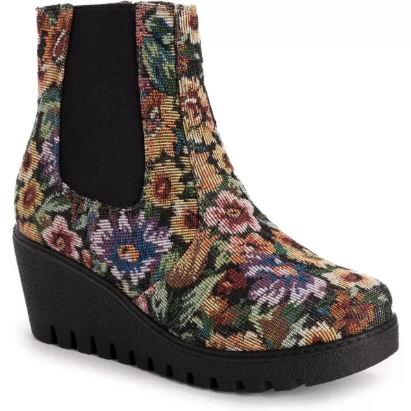 MUK LUKS Womens Vermont Essex BootsBlack Floral