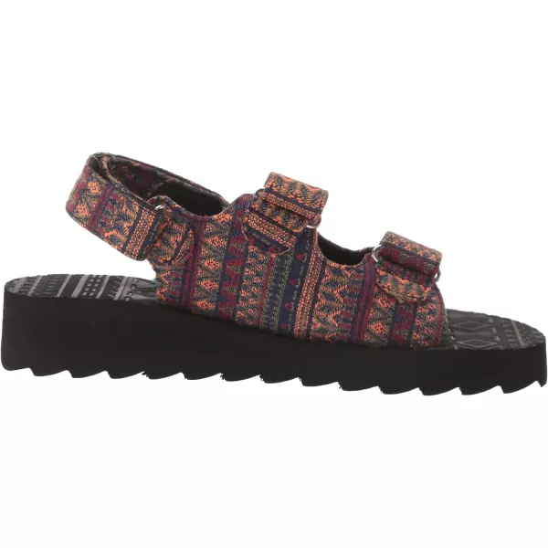 MUK LUKS Womens Wave Curl SandalsGreen Multi