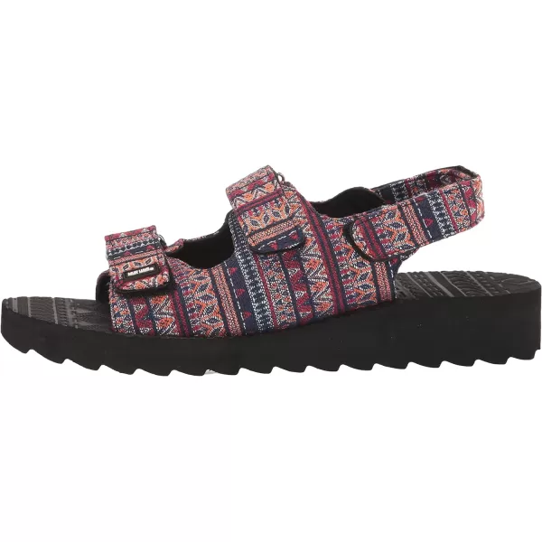 MUK LUKS Womens Wave Curl SandalsNavy Multi