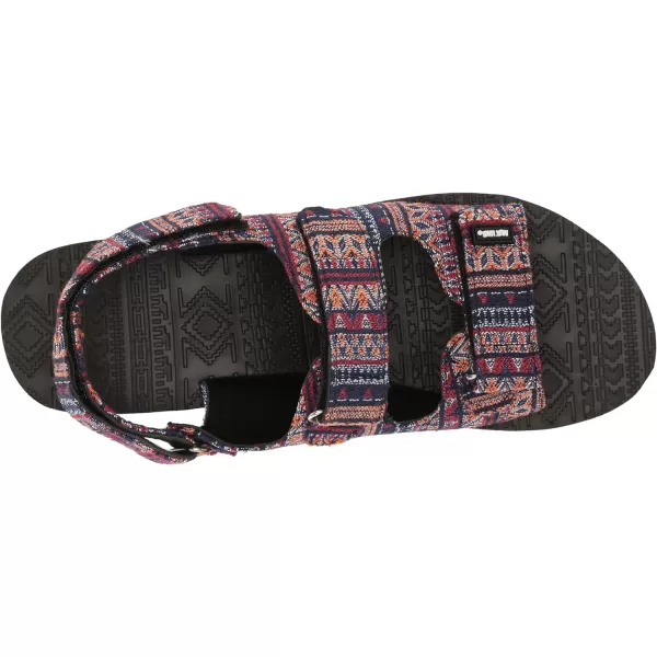 MUK LUKS Womens Wave Curl SandalsNavy Multi