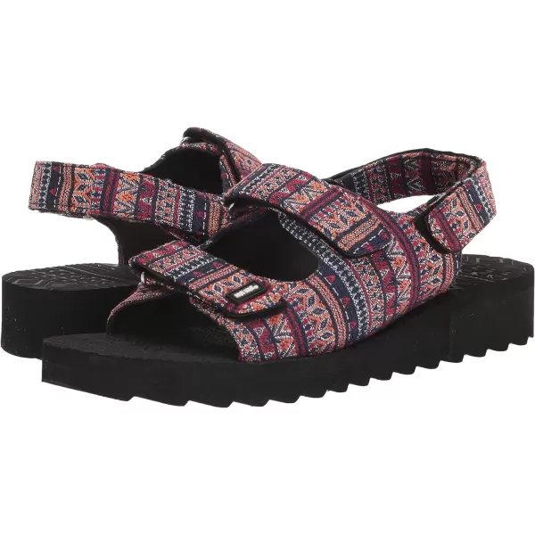 MUK LUKS Womens Wave Curl SandalsNavy Multi