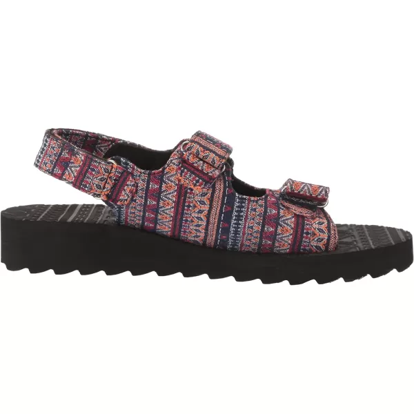 MUK LUKS Womens Wave Curl SandalsNavy Multi