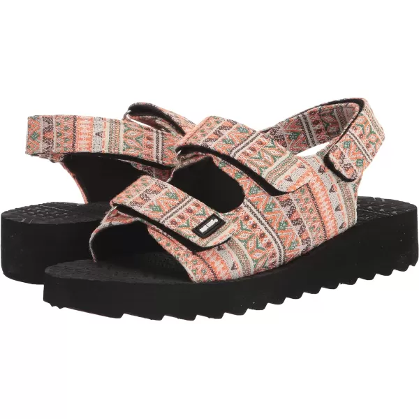 MUK LUKS Womens Wave Curl SandalsOrange Multi