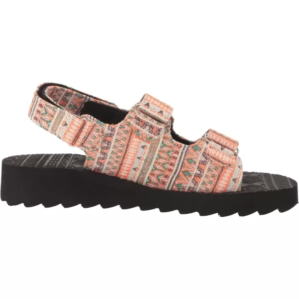 MUK LUKS Womens Wave Curl SandalsOrange Multi