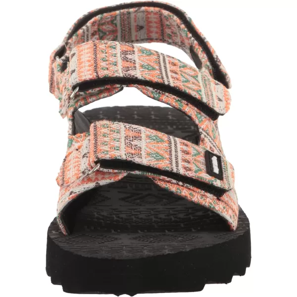 MUK LUKS Womens Wave Curl SandalsOrange Multi