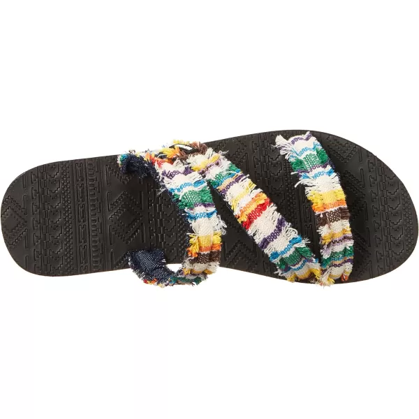 MUK LUKS Womens Wave Riptide SandalsWhite Multi