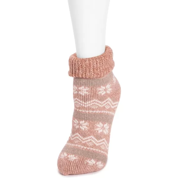 MUK LUKS womens Heat Retainers Womens Short Heat Retainer SocksCanyon Rose