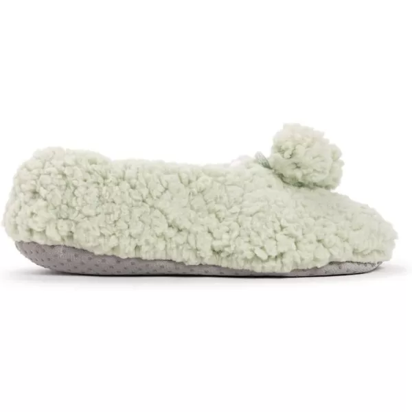 MUK LUKS womens Muk Luks Womens Moisturized and Infused Ballerina Slipper SockEucalyptus