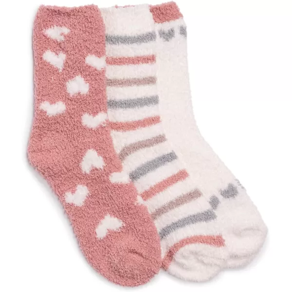 MUK LUKS womens Womens 3 Pack Cozy Holiday SocksPeachy