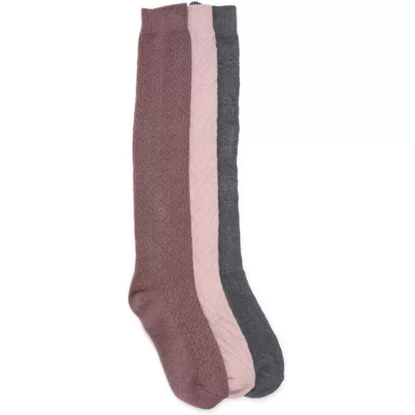 MUK LUKS womens Womens 3 Pair Pack Knee High SocksMuted Tones