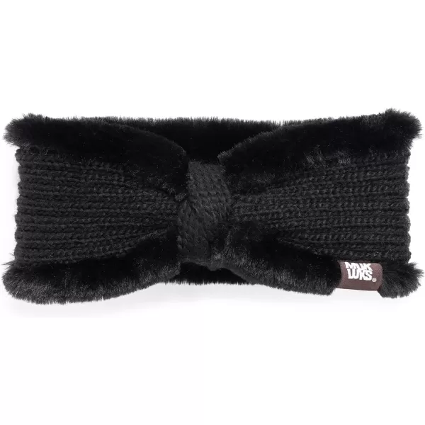 MUKLUK Womens Fur HeadbandEbony