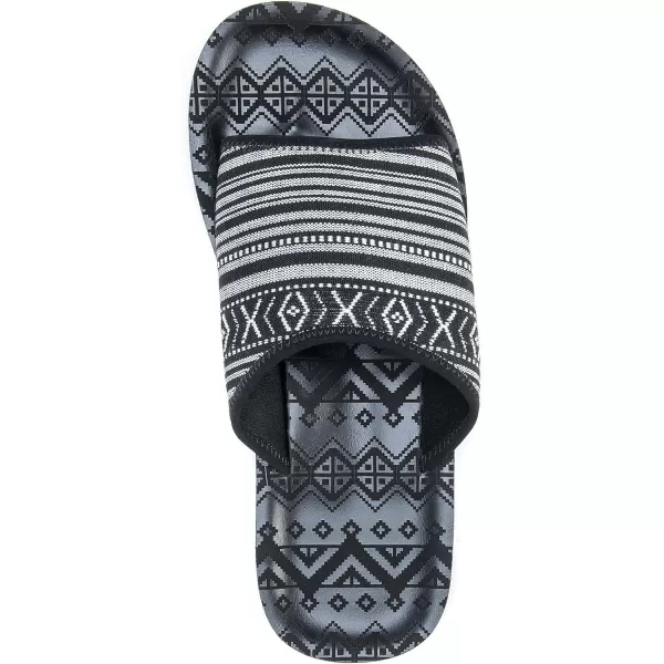 Muk Luks Mens Hendrix SandalsBlack SlideBlack