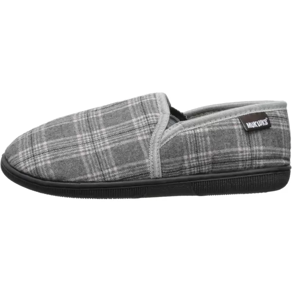 Muk Luks Mens Plaid Slip On SlipperGrey