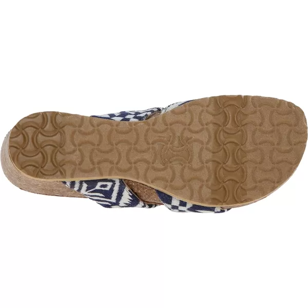 Muk Luks Womens Ava Terra Turf Wedge SandalNavy