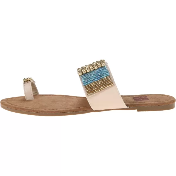 Muk Luks Womens Brandy Beaded Toe Ring SandalTan