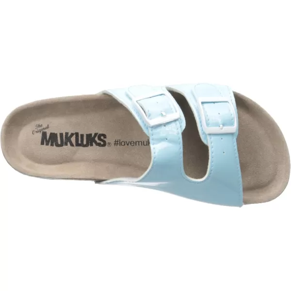 Muk Luks Womens Diane Flat SandalLight Blue