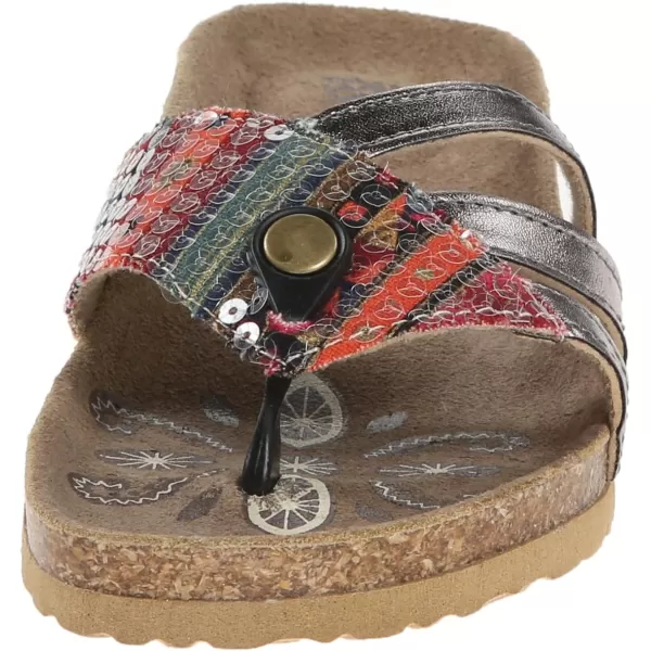 Muk Luks Womens Rose Terra Turf Wedge SandalBurgundy