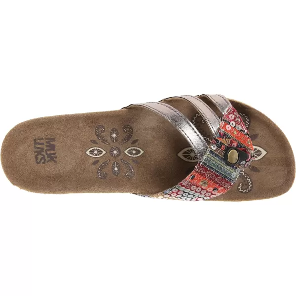 Muk Luks Womens Rose Terra Turf Wedge SandalBurgundy