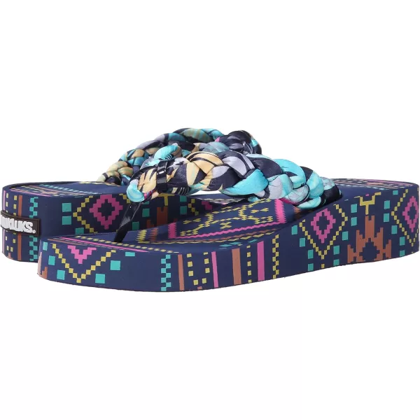 Muk Luks Womens Sierra Wedge Flip FlopMulti