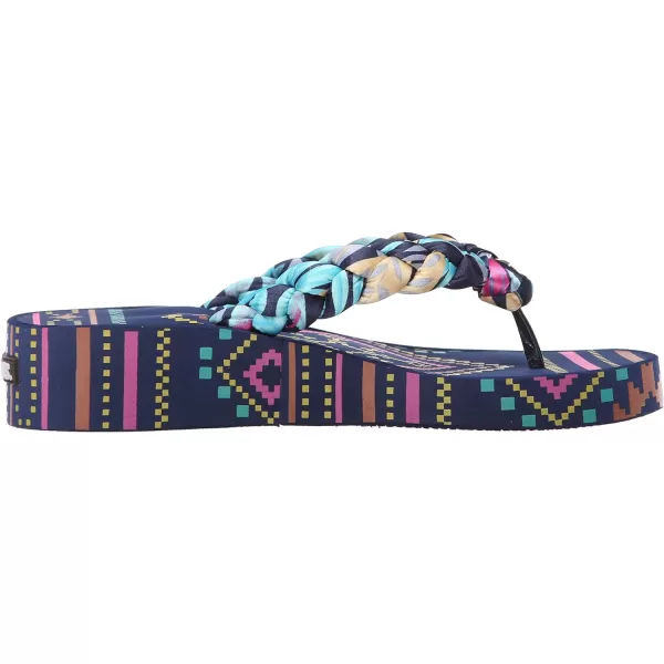 Muk Luks Womens Sierra Wedge Flip FlopMulti