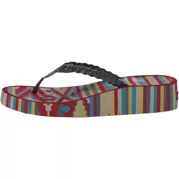 Muk Luks Womens Sierra Wedge Flip FlopRed