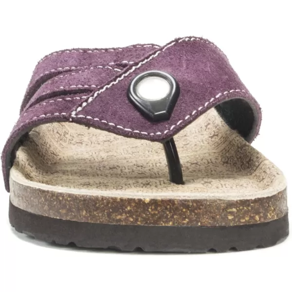 Muk Luks Womens Womens Francis Sandals Flat SandalDeep Purple