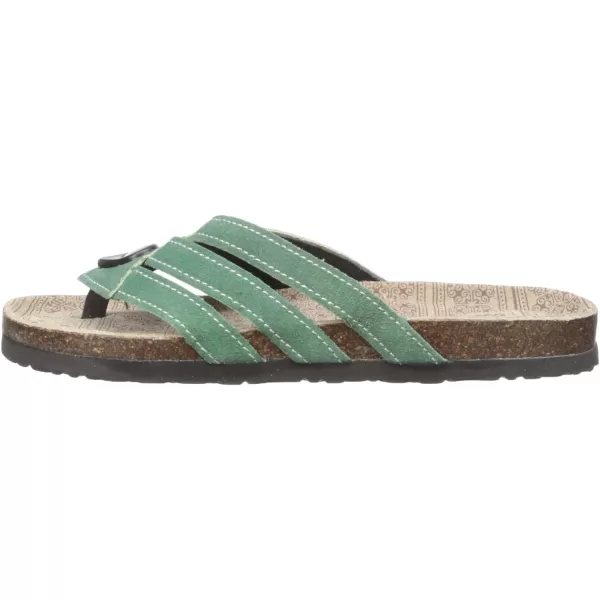 Muk Luks Womens Womens Francis Sandals Flat SandalEmerald