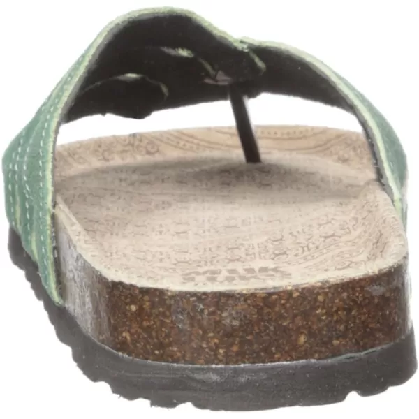 Muk Luks Womens Womens Francis Sandals Flat SandalEmerald