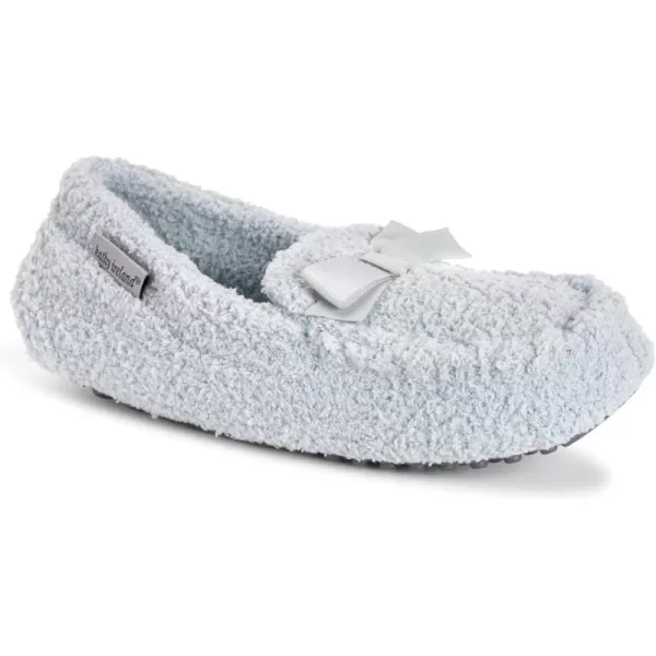 MUK LUKS Kathy Ireland Womens Daffodil Driving Moccasin SlipperLight Blue